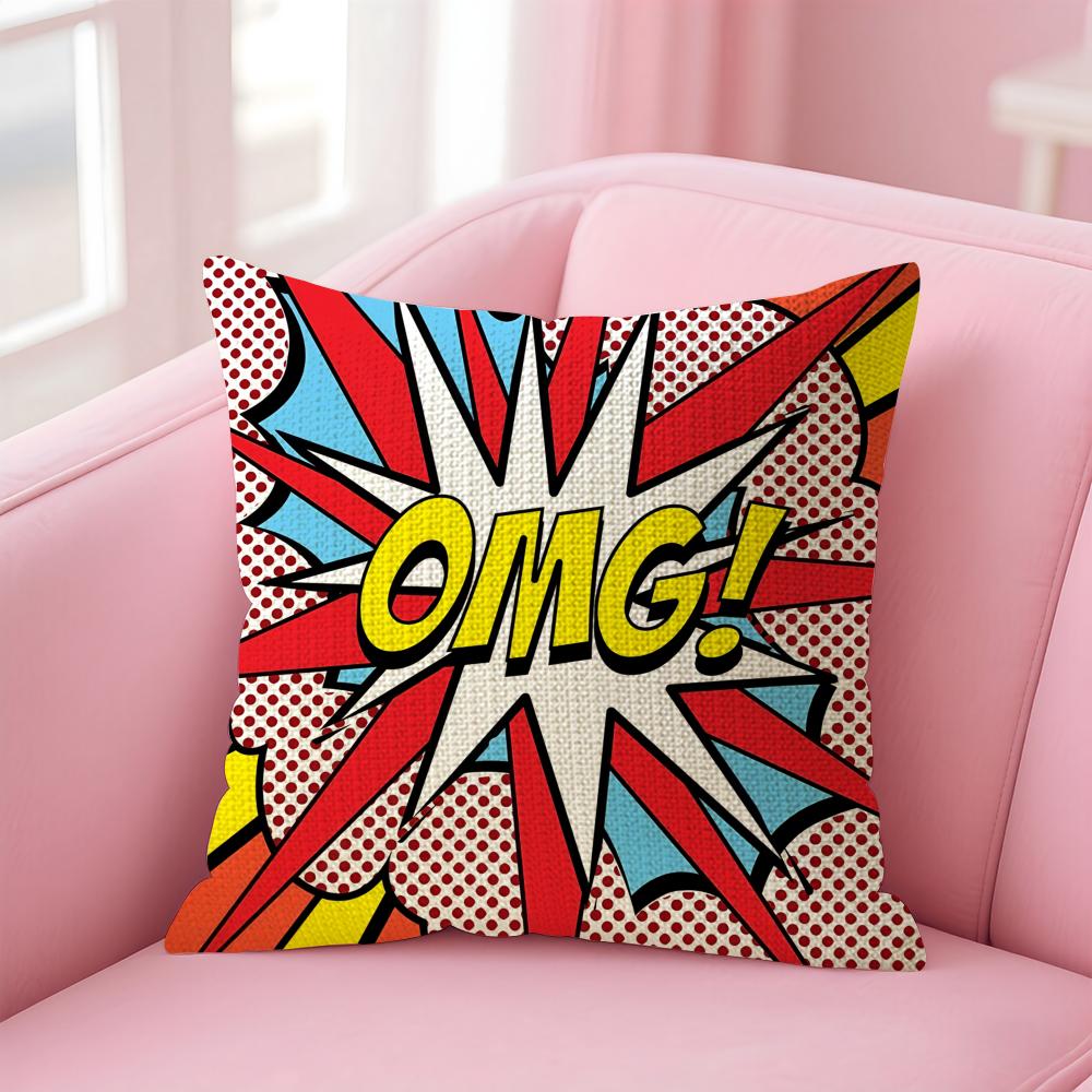 Art Welcome Cushion Cover Natural Linen Pillow Case DoubleSided Print Decorative Sofa Pillowcase Home Decor Gift