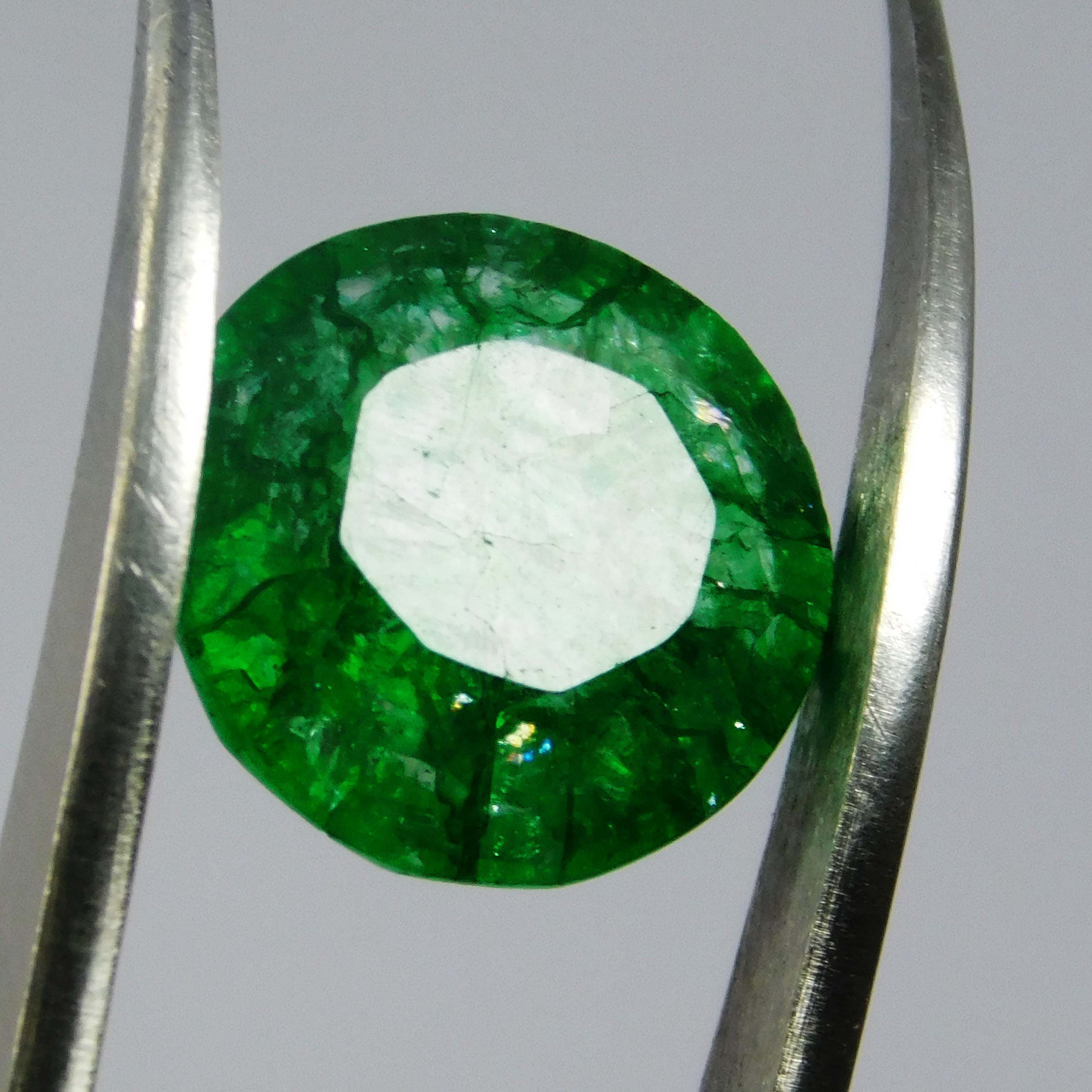 

CERTIFIED 5.15 Carat Natural Colombian Emerald Round Cut Green Loose Gemstone 11.6 mm approx. зелений