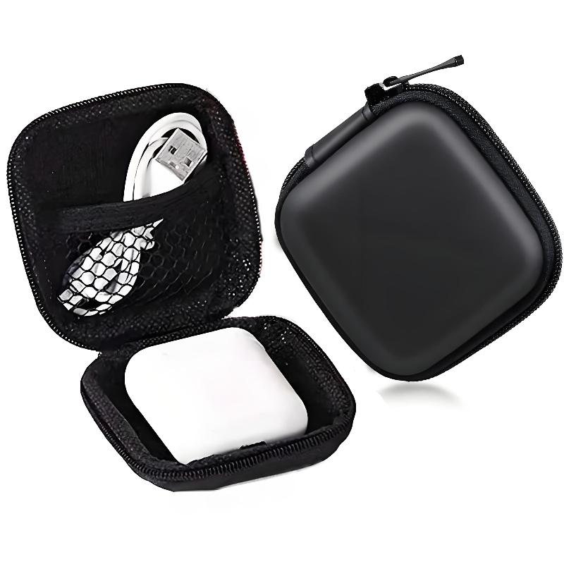 Earphone Case Mini Zipper Headphone Bag Storage Box Portable Data Cable Bags Earphone Accessories