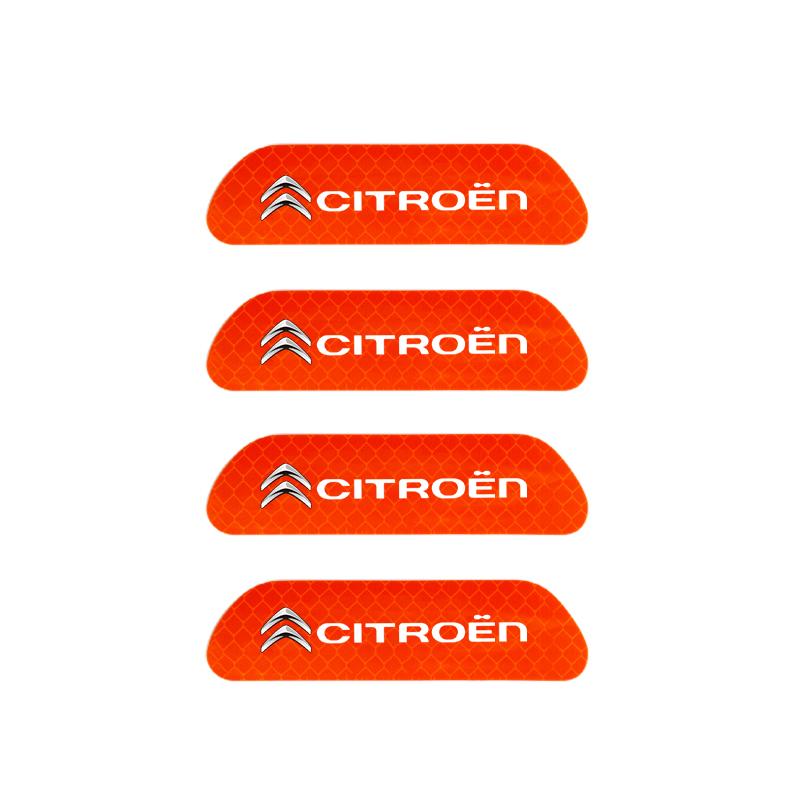 Auto Tür Reflektierender Aufkleber Heck Warnaufkleber Auto Zubehör Für Citroen C5X e-C4 X e-C3 C4 C3 C5 Berlingo C-Elysee C1 C6