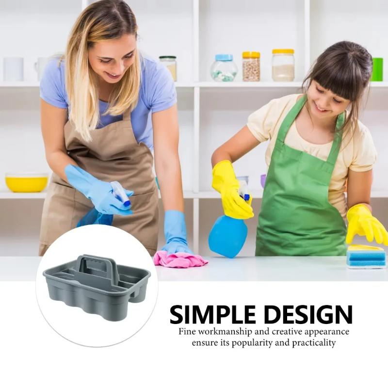 Multi-Compartments Plastic Organizer Hand Tool Basket Easy to Use Toolbox Cleaning Basket for Home And Garden Tools