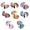 2Pcs Semicircle Praise Church Flags Praise Dance Worship Flags with Scalable Rod for Worship Dance Practice Performances