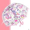Transparent Cartoon Forest Umbrella for Kids, Age 2-7 - Lightweight with Long Handle, Ideal for Kindergarten Rainy Days
