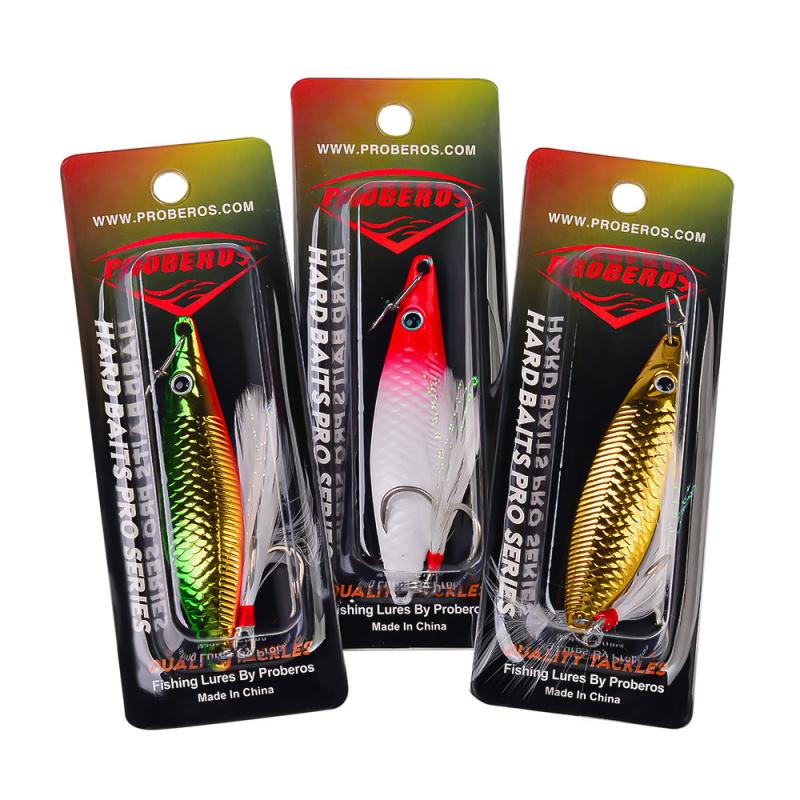 Fake baitSLarge Cast Sequins Leech Iron Plate Lure Bait Blood Groove Feather Hook Topmouth Culter Metal Sequin Fake Bait