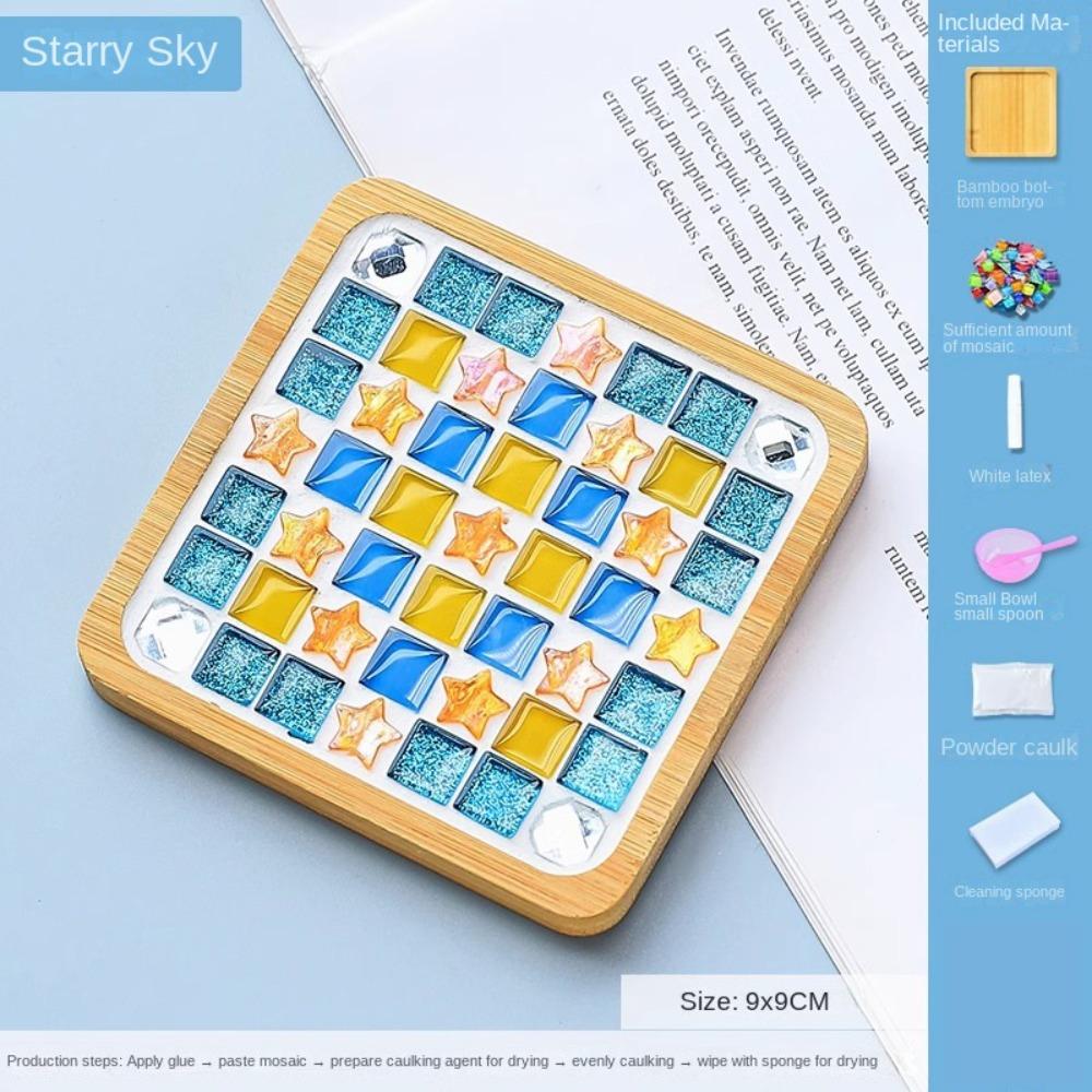

Parent-child Activity Diy Mosaic Cup Mat Diy Self-made Coaster Children Gifts style E