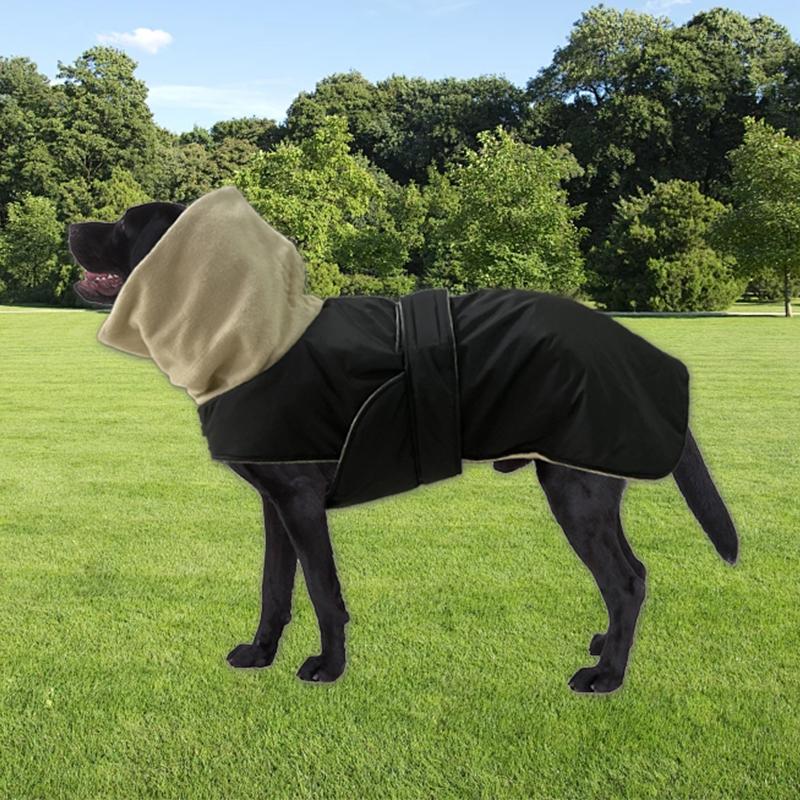 Winter Dog Coat, High Collar Warm Fleece Lined Pet Jacket, Clothes for Large Slim Body Dogs, ODM Customization Available