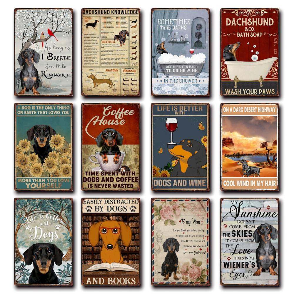 [ Wellcraft ] Pet I Am You Friend Dachshund Dog Bath Shop Wine  Art Metal Tin  Sign Wall  Poster Iron Painting Pub D-02 20*30 CM