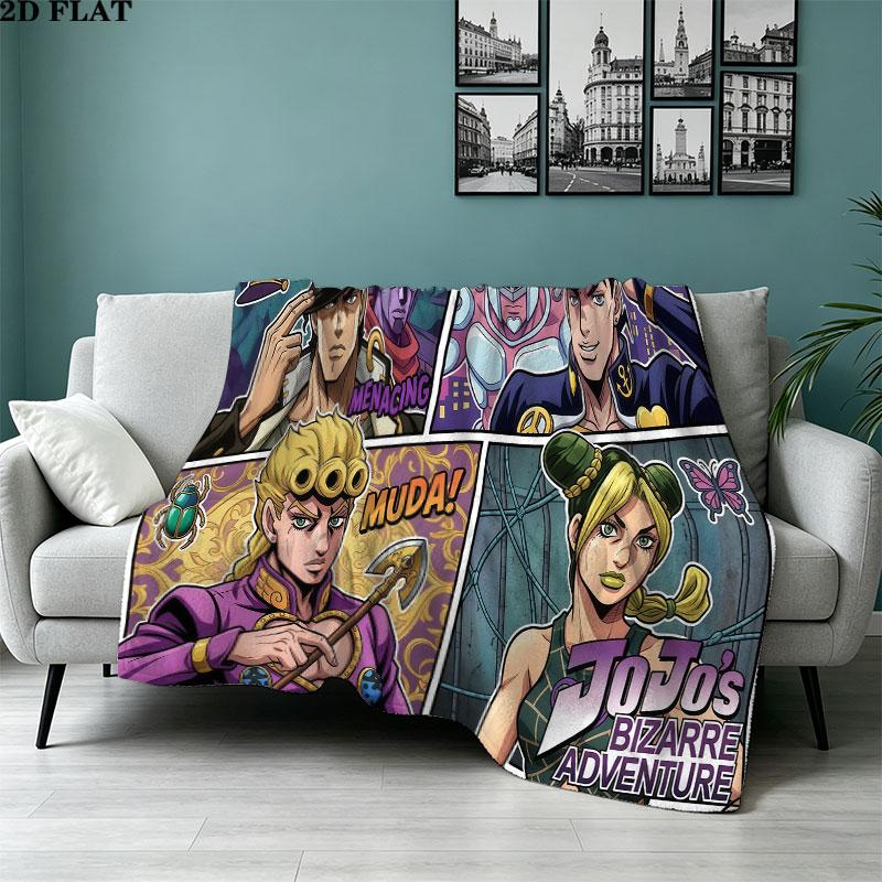 1pz Coperta in Flanella con Fantasia di Jojo's Bizarre Adventure Adatta a Tutte le Stagioni per Arredamento Casa Calore e Comfort Regali Regalo Festivo