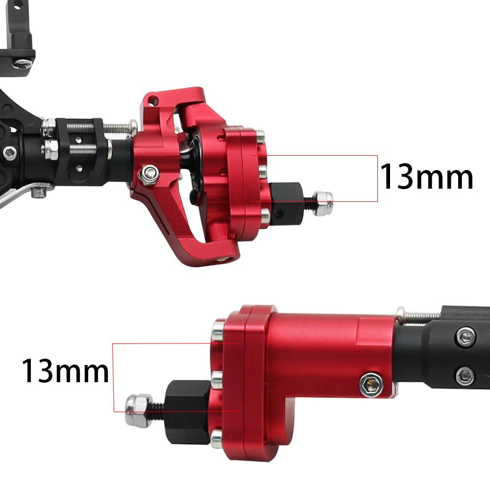 Front and Rear Portal Axle CNC Aluminum Alloy Anodized for 1/10 RC Rock Crawler Axial SCX10 II Spiral Gear 90046 90047 D90 RC4WD