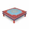 Wooden Chowki | Traditional Indian Bajot Table | Pooja Chowki for Home Decor & Festivals | Colorful God Stand Design, Hand Painted Mandap