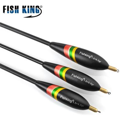FISHKING – flotteurs de pêche Barguzinsky, 3 pièces, tailles mixtes, ensemble de bouchons, bouée verticale avec anneau en cuivre