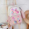 2pcs My Little Pony Backpack Pencil Case Girl Student Teenager Pink Book Bag Men Rucksack Travel Mochila Escolar Gift STEM DIY Model Kit 3D