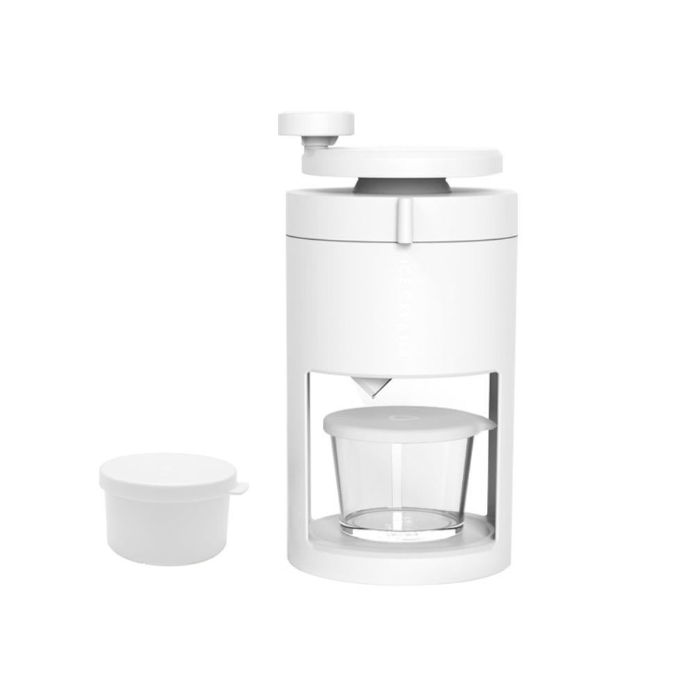 Detachable Ice Shaver Manual Ice Broken Machine Hand-cranked Shaved Ice Machine  Summer белый