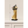 Stylish Golden Black Resin Couple Statue with Child for Home Decor (Pack of 1, Black & Golden)