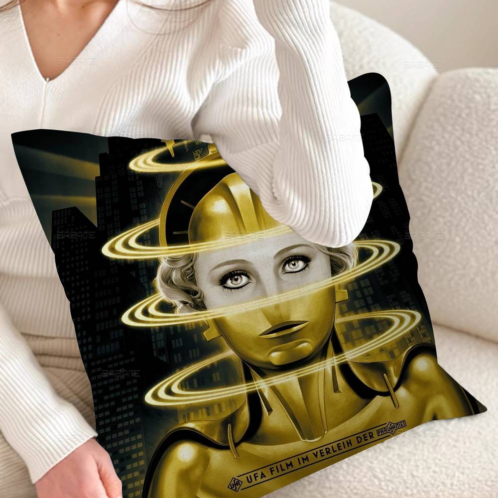 

Vintage 80s Metropolis Movie Cushion Cover Pillowcase Upholstery Sofa Throw Pillow Home Decor Pillowcas 30x30 cm
