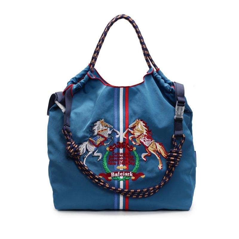 Women's Embroidered Women's Bag Shoulder Bag Nylon Bag Waterproof Tote Bag Canvas Bag Portable Messenger Bag