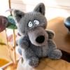 Cute Cartoon Gray Wolf Plush Toy For Kids Soft Stuffed Animal Gift