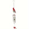 Red Bird Metal Wind Chime - Vibrant Red Creative Wind Chime Memorial Gift for Indoor/Outdoor Garden Decoration, 24 Inches