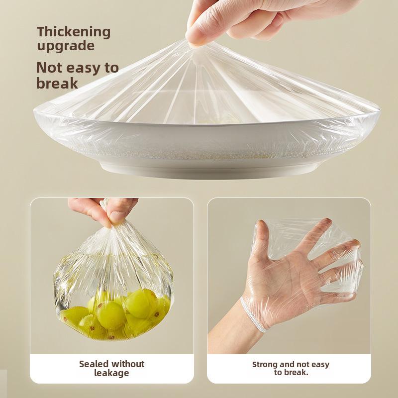 Hedou C Engangsplastfolie: Avtakbart deksel av matkvalitet for oppbevaring av retter og frukt.