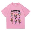 Korean Girls Band KATSEYE Print T-shirt Cotton Short Sleeve Loose Female Tshirts Unisex Streetwear Casual Women Men T Shirt Tees