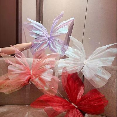 Large Silk Floral Butterfly Art Prop for Wedding Decor & Outdoor Photos