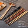 Natural Wood Chopsticks Set, Reusable Classic Style Chopsticks ,Dishwasher Safe Non-Slip Design Chop Sticks 5 Pairs Gift Set
