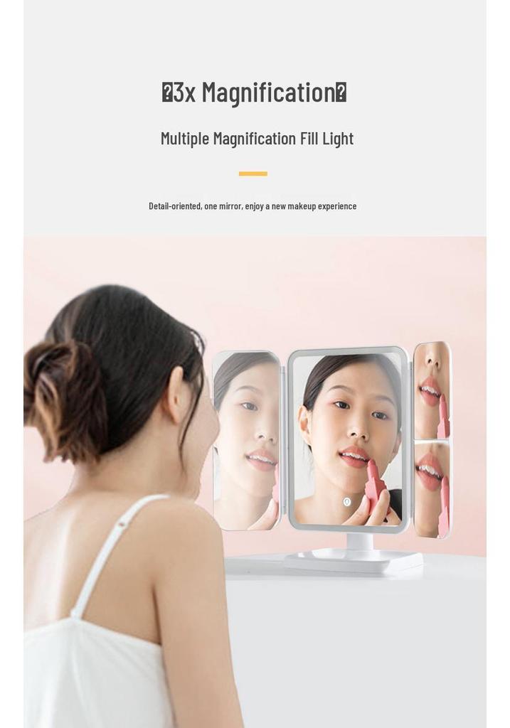 Three-Sided LED Vanity Mirror with 270° Wide Angle