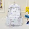 Cute Bear Print Backpack for Women and Girls Fashion School Travel Daypack with Front Pocket