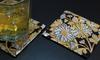 Set of 2 Japanese-style Brocade Kimono Coasters (Kinka)