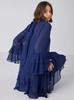 Spring Summer Elegant Women's Chiffon Patchwork Long Sleeve Dress