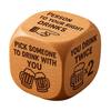 Decision Dice Handmade Wooden Embroidery/Knitting/Drinking Decision Dice with 6 Engraved Tasks Stocking Stuffers for Men Women