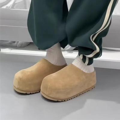 Zapatos de Moda Mujer 2024 Zuecos de Punta Redonda Plataforma Slip-on Combinan con Todo Nuevos Verano Creepers Slip On Cómodas Concisas Zapatillas Slides