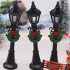 Dollhouse Miniature Simulated Street Lights Micro Landscape Street Lamp DIY Dolls House Home Garden Christmas Scene Decor Props