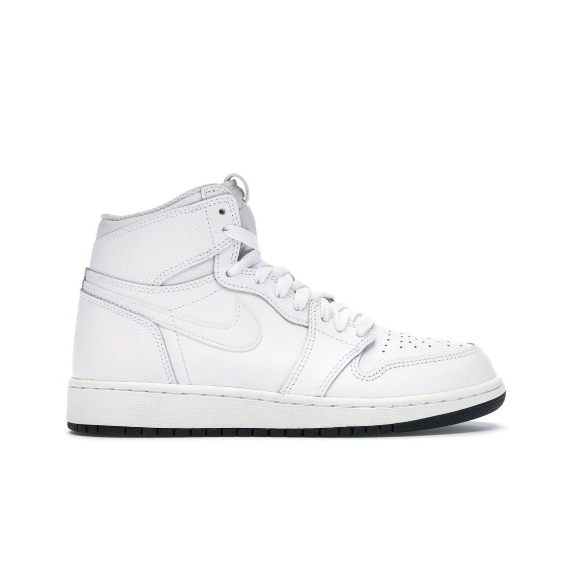 

Детские кроссовки Air Jordan 1 Retro High OG BG Perforated White Black-White 575441-100