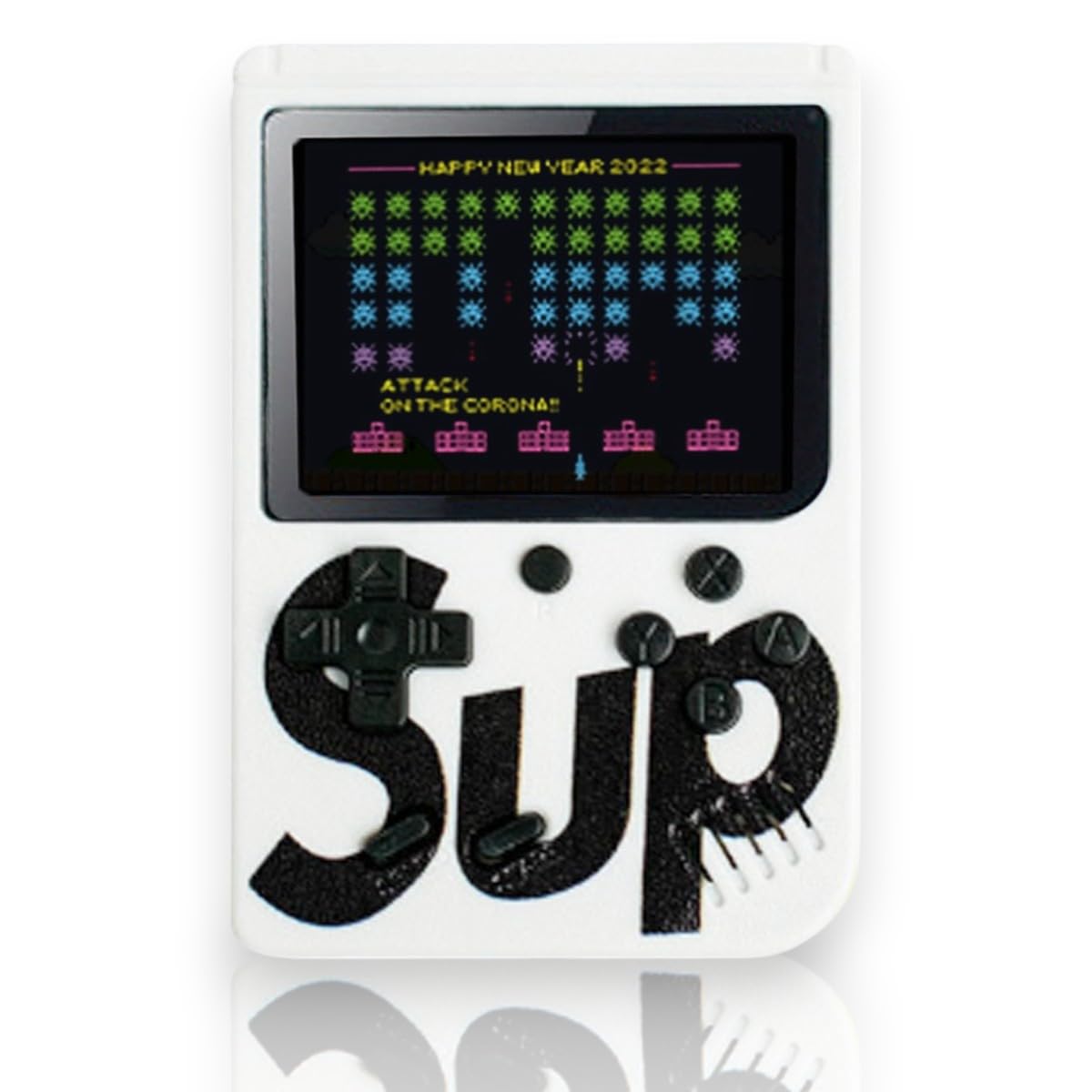 

Grigioy SUP-Type Handheld Game Console, Compatible with 400 Retro Games (White)