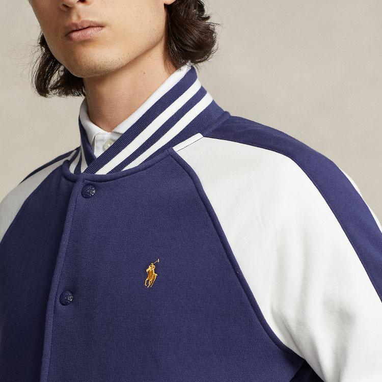 Polo Ralph Lauren Color Block Logo Dragon Embroidery Single Breasted Jacket Men jackets Blue MNPOKNI16823348-400