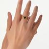 Drip Love Ring Titanium Steel Plated 18K Gold Niche Design Ring