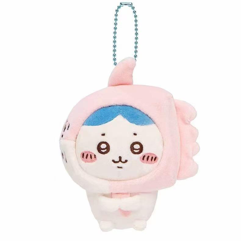 Neue Kawaii Chiikawa Plüschpuppe Japanischer Cartoon Hachiman Usagi Taschenanhänger Auto Schlüssel Zubehör Schlüsselanhänger für Paare Kindergeschenk