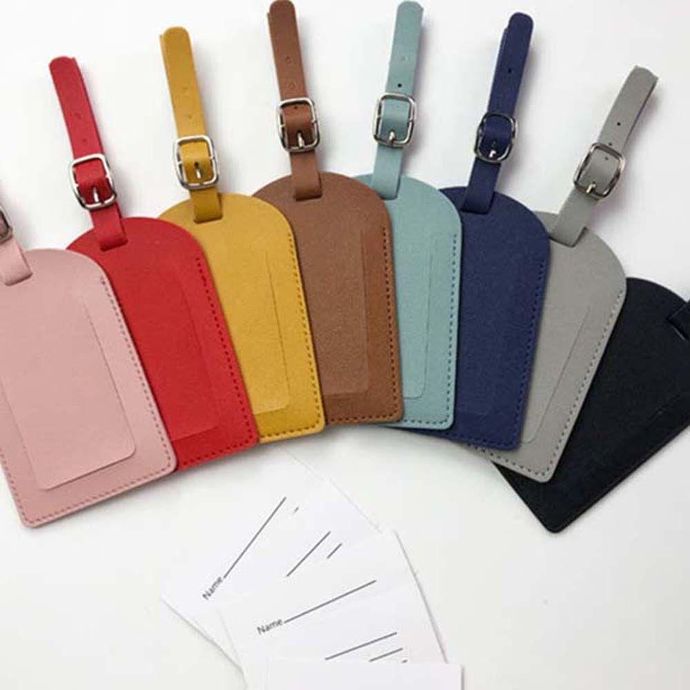 Holiday Travel PU Leather Boarding Pass Travel Accessories Airplane Suitcase Tag Luggage Tag