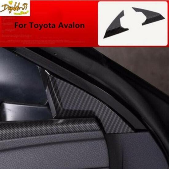 For Toyota Avalon -21 Carbon Fiber Front Window Triangle A Pillar Cover Trim