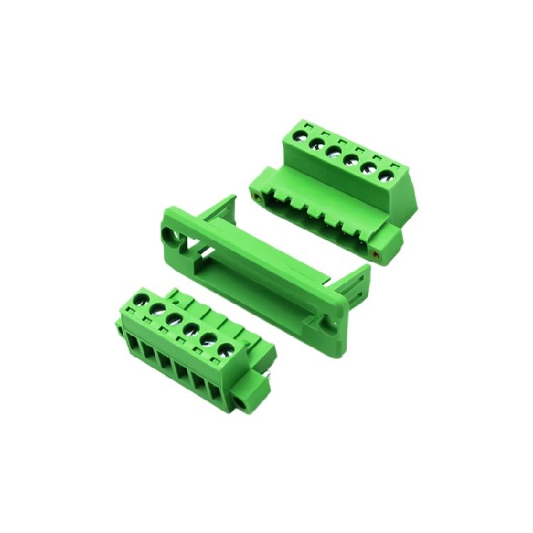 Solderless Push in Terminals with Flange Fixed Panel 5.08Mm Spacing Terminals Block Connector for Electrical Connection