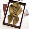 New Floral Print Silk Feeling 70Cm Square Scarf Women Foulard Neckerchief Lady Satin Head Hijab Female Decorate Neck Ties