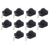 10 Pack 1A 30V Black Latching Push Button Switch for Mini Torch Devices