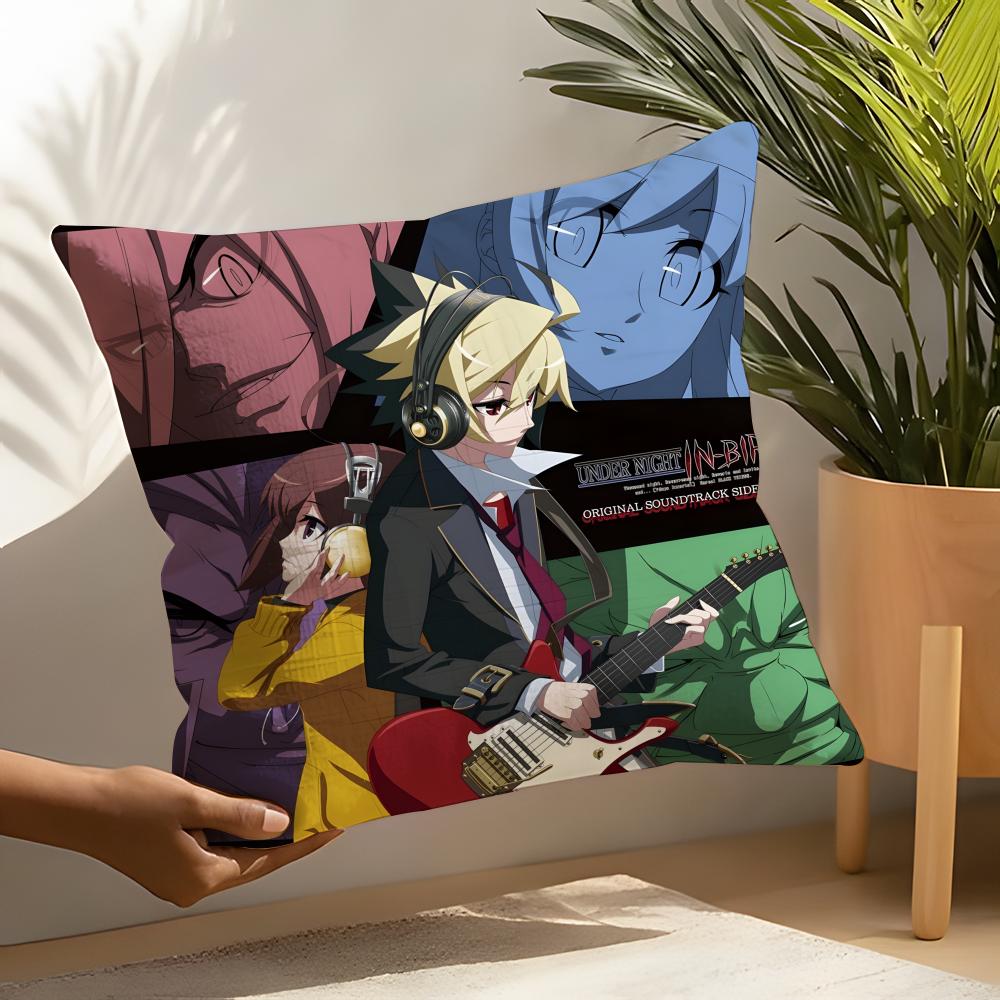 2D Fighting Game U-Under Night In-Birth 1 Linen Cushion Covers For Decorative Sofa Home Pillows Case Car Chair Pillows Cases