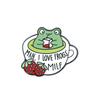Funny Frog Brooch Charms for Accessories Men Lapel Pins Women Badge Boy Girl Bag Decorations Buckle Accessories Gifts