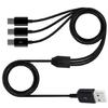 Multi USB C Sync Cable, 3 in 1 Charging Cord with 3 Type-C Male Plug for Mobile