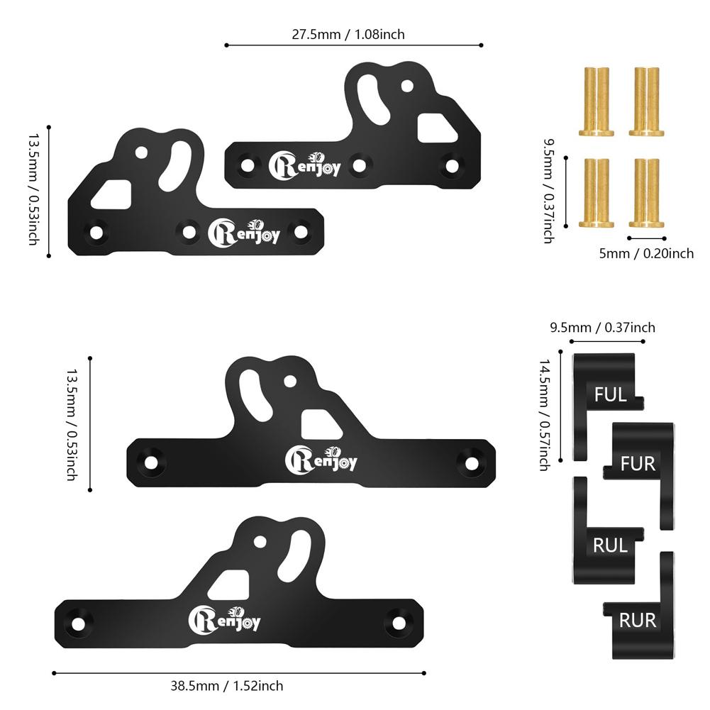 CNC Aluminum Shock Flex Blades for SCX24 1/24 RC Crawler Upgrade Parts Shock Absorber Mount