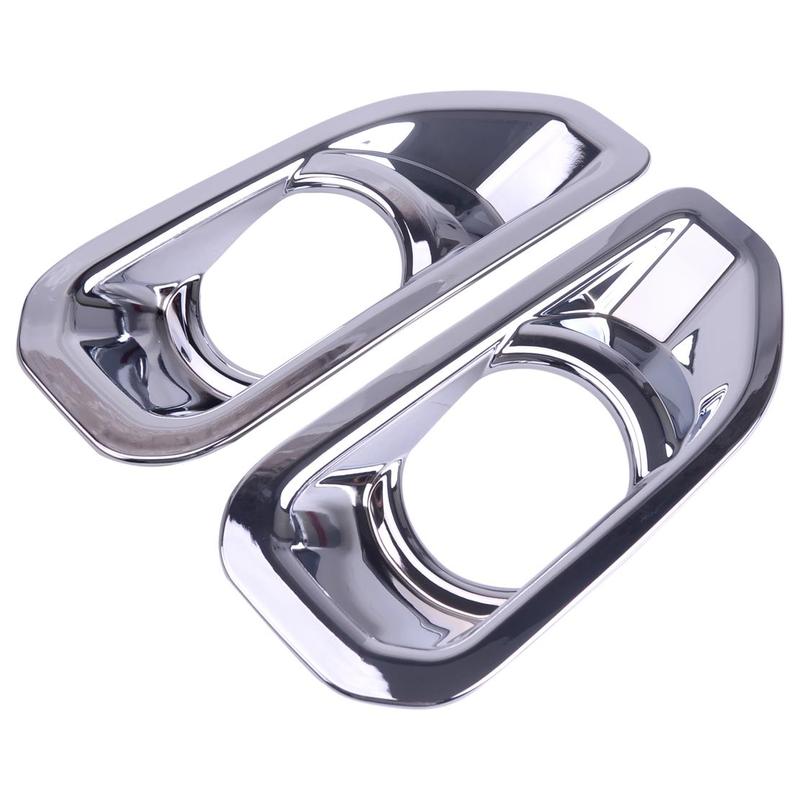 

Car Chrome Front Fog Lamp Light Trim Cover Fit For Jeep Wrangler JL 2018-