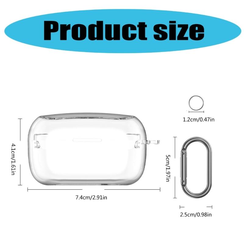 Clear Protective Case Shockproof Skin for TE-V1R HEN Headphone Dustproof Housing Washable Scratch Resistant Sleeve