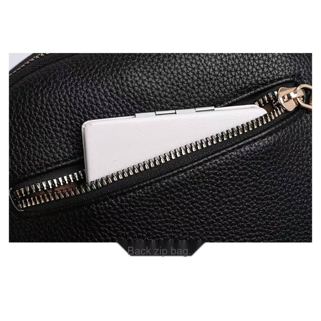 Crossbody Bag Women Faux Leather Multi Zipper Daily Commute